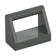 Tile Special 1 x 2 with Handle / Dark Gray