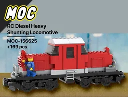 RC Diesel Heavy Shunting Locomotive 7755 | Shunter Train | Lok | Rangierlok | Red | Eisenbahn | Lego