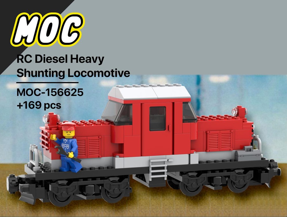 Lego RC Diesel Heavy Shunting Locomotive 7755 | Shunter Train | Lok | Rangierlok | Red | Eisenbahn | Lego