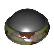 Bald Head with Tied Bandanna with Camouflage Print / Black