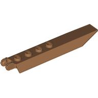 Lego Hinge Plate 1 x 8 Locking with Angled Side Extensions, Squared Plate Underside, 7 Teeth / Medium Nougat