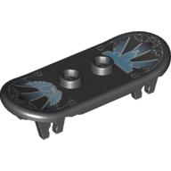 Lego Sports Skateboard with Trolley Wheel Holders with Blue and White Print