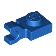 Plate Special 1 x 1 with Clip Horizontal [Thick U Clip] / Blue