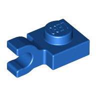 Lego Plate Special 1 x 1 with Clip Horizontal [Thick U Clip] / Blue
