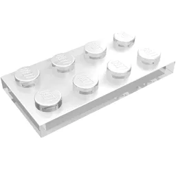 Plate 2 x 4 / Trans-Clear