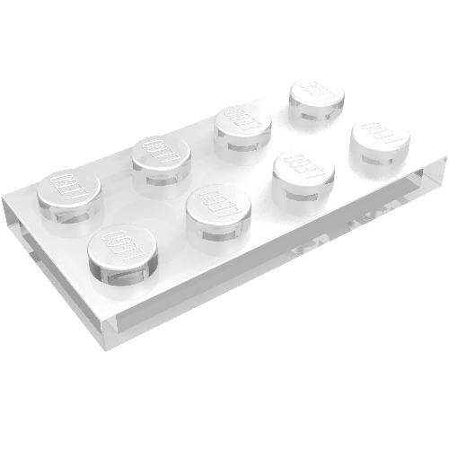 Lego Plate 2 x 4 / Trans-Clear