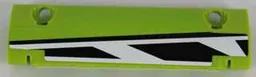 Technic, Panel Curved 11 x 3 with Black and White Stripes Small Pattern Model Left Side (Sticker) - Set 8864