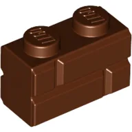 Brick Special 1 x 2 with Masonry Brick Profile / Reddish Brown