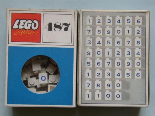 Lego 1 x 1 Bricks with Numbers (System)
