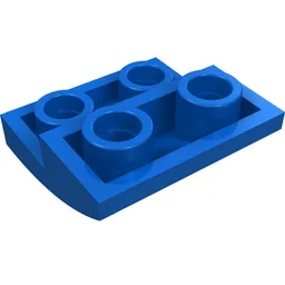 Brick Curved Inverted 2 x 2 x 2/3 / Blue