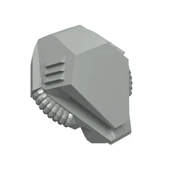 Helmet with Hexagonal Top [Plain] / Light Gray
