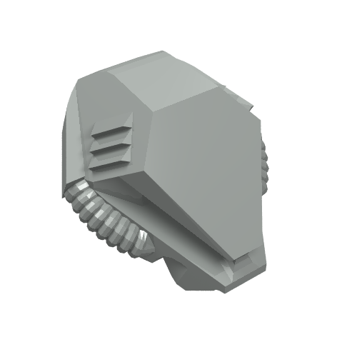Lego Helmet with Hexagonal Top [Plain] / Light Gray