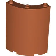 Panel 4 x 4 x 6 Quarter Cylinder / Dark Orange