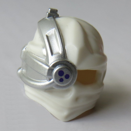 Lego Wrap with Cyborg Eyepiece and Triple Blue Sensor Print / White