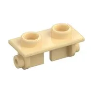 Hinge Brick 1 x 2 Top Plate Thin / Tan