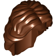 Lego Hair Mid-Length Wavy with Center Part / Reddish Brown