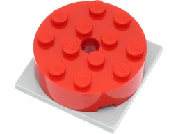 Turntable 4 x 4 x 1 1/3 with Light Bluish Gray Square Base, Locking (87081 / 61485)