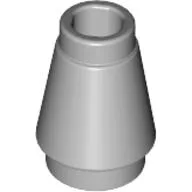 Cone 1 x 1 [Top Groove] / Light Bluish Gray