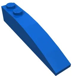 Brick Curved 6 x 1 / Blue