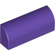 Brick Curved 1 x 4 x 1 1/3 No Studs, Lowered Inside Support / Dark Purple
