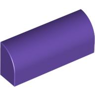 Lego Brick Curved 1 x 4 x 1 1/3 No Studs, Lowered Inside Support / Dark Purple