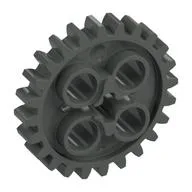 Technic Gear 24 Tooth [New Style with Single Axle Hole] / Dark Gray
