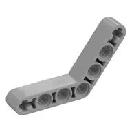 Technic Beam 1 x 7 Bent (4 - 4) Thick / Pearl Light Gray