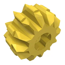 Technic Gear 12 Tooth Double Bevel / Yellow