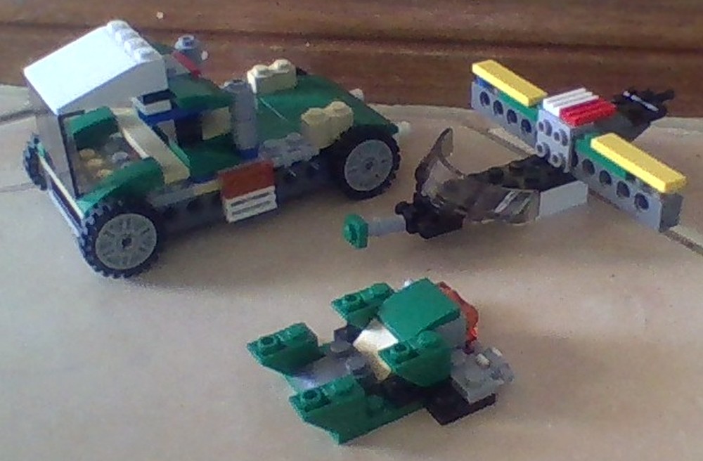 Lego cargo truck and micro planes