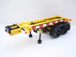 Container trailer for 20ft containers with simple legs