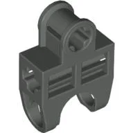 Technic Axle Connector 2 x 3 with Ball Socket, Open Sides / Dark Gray
