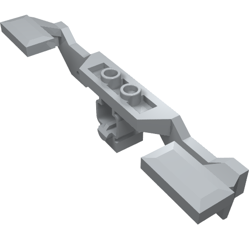 Lego Train Motor Decorative Side 10 x 2 x 2 with Closed Hub Points (for 9V Train Motor) / Light Bluish Gray