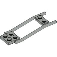 Lego Animal / Creature Accessory, Horse Hitching, 1 x 2 Plate and 2 x 2 Plate [Studded] / Light Gray