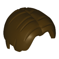 Lego Hair Bowl Cut and Parted in Center / Dark Brown