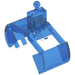 Crane Bucket [Complete Assembly] / Trans-Dark Blue