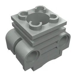 Technic Engine Cylinder with Side Slots / Light Gray