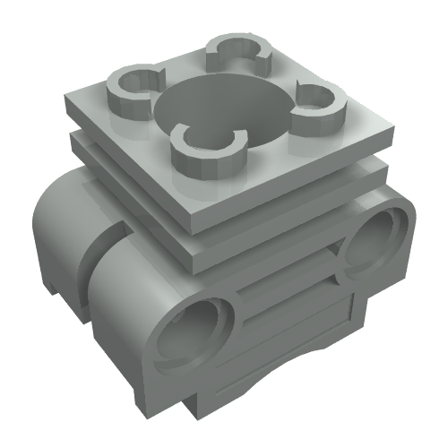 Lego Technic Engine Cylinder with Side Slots / Light Gray