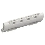 Technic Panel Curved 11 x 3 with 10 Pin Holes through Panel Surface / White
