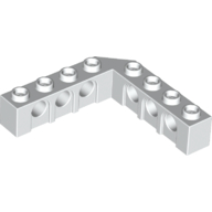 Lego Technic Brick 5 x 5 Right Angle (1 x 4 - 1 x 4) / White
