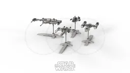 Mini size Rebel Starfighters : Monochrome Edition V2.0