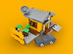 Cottage w/ Interior + Mini Car