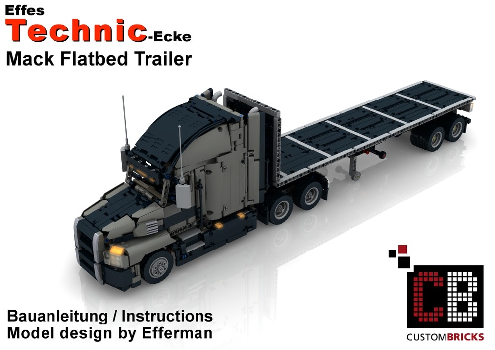 Lego Custom 42078 Flatbed trailer