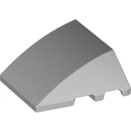 Brick Wedged, Curved 4 x 3 No Studs [Plain] / Light Bluish Gray