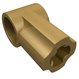 Technic Axle and Pin Connector Angled #1 / Pearl Gold