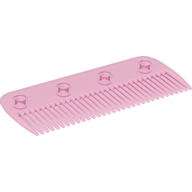 Lego Clikits Hair Comb with 4 Holes / Trans-Dark Pink