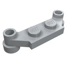 Plate Special 1 x 4 Offset with Bar Holes / Light Bluish Gray
