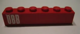 Brick 1 x 6 with 'ÖBB' (OBB) Pattern (Sticker) - Set 164