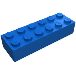 Brick 2 x 6 / Blue