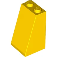 Brick Sloped 75° 2 x 2 x 3 [Solid Studs] / Yellow
