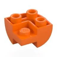 Brick Curved Inverted 2 x 2 x 1, Corner / Orange